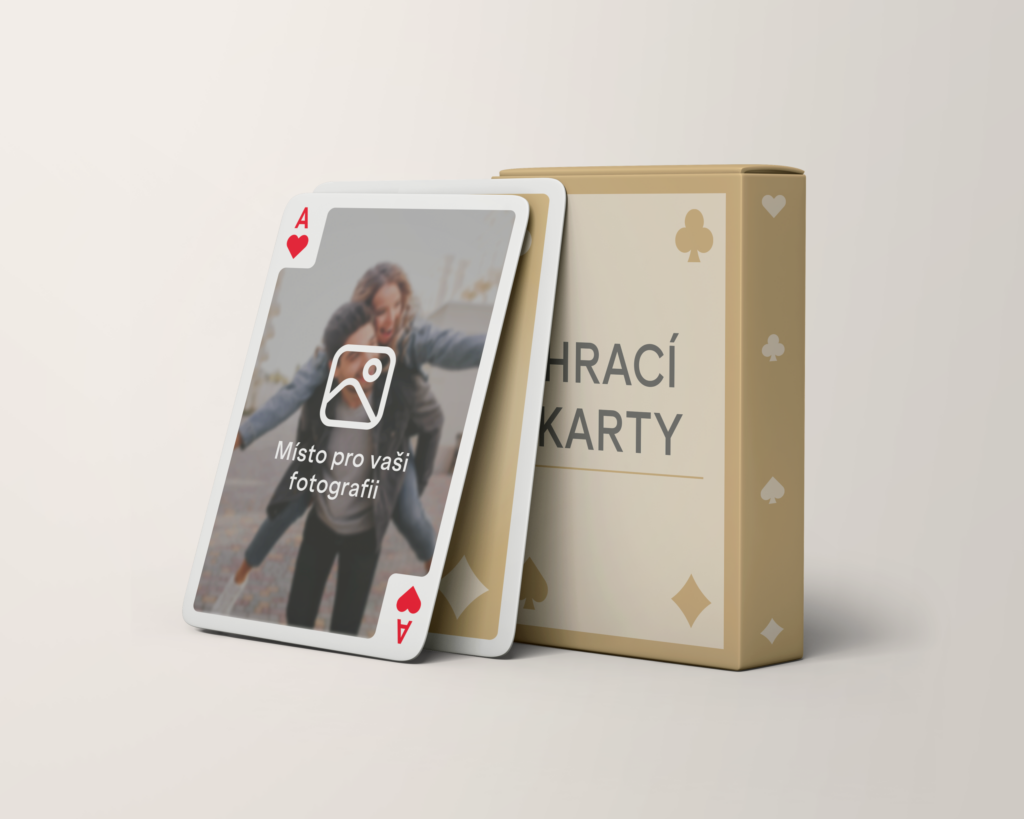 Pokerové karty s vlastní fotkou, klasika bez motivu